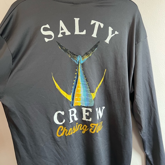 Salty crew men’s graphic gray long sleeve sunshirt fishing sun protection XL - Picture 4 of 4
